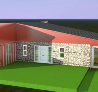 积木式别墅房子SU模型下载_sketchup草图大师SKP模型