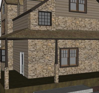 古老房子建筑SU模型下载_sketchup草图大师SKP模型