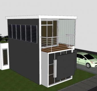 现代生态房子别墅SU模型下载_sketchup草图大师SKP模型