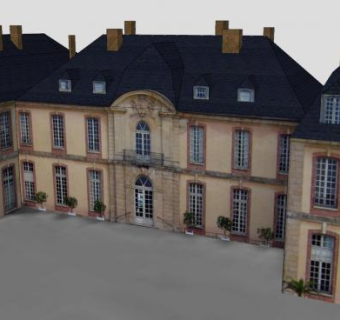 法国别墅建筑SU模型下载_sketchup草图大师SKP模型