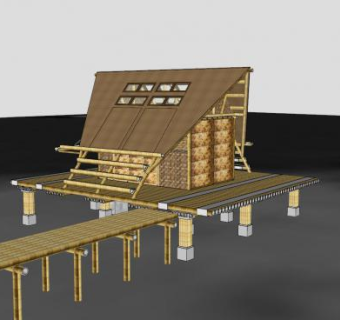 多功能别墅建筑SU模型下载_sketchup草图大师SKP模型