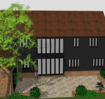 谷仓改造建筑SU模型下载_sketchup草图大师SKP模型