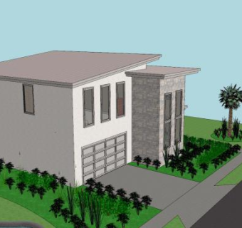 现代化房子别墅SU模型下载_sketchup草图大师SKP模型