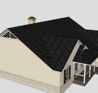 松露山毛榉牧场住宅建筑SU模型下载_sketchup草图大师SKP模型