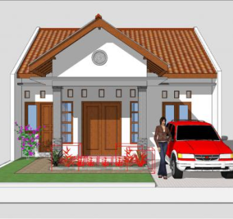 58型房屋别墅建筑SU模型下载_sketchup草图大师SKP模型