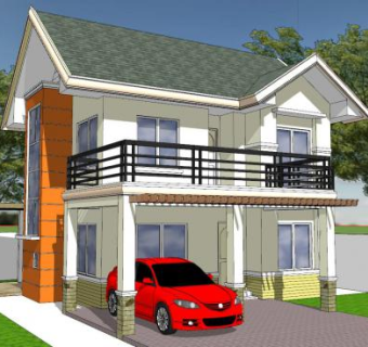 双层住宅别墅SU模型下载_sketchup草图大师SKP模型