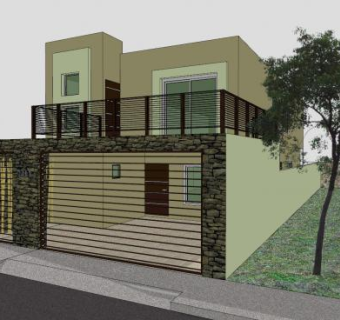 现代房子户外别墅SU模型下载_sketchup草图大师SKP模型
