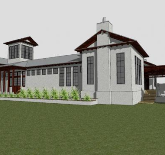 建筑事务所办公楼SU模型下载_sketchup草图大师SKP模型