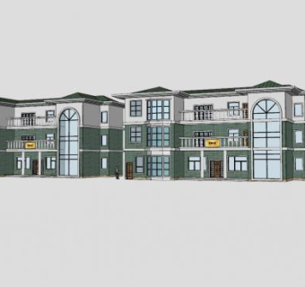 别墅户外休闲建筑SU模型下载_sketchup草图大师SKP模型
