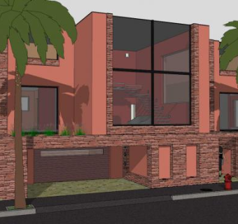 现代住宅建筑别墅SU模型下载_sketchup草图大师SKP模型