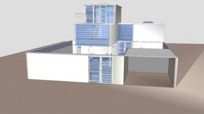 现代别墅住宅小区SU模型下载_sketchup草图大师SKP模型