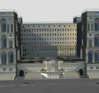 阿塞拜疆办公楼SU模型下载_sketchup草图大师SKP模型