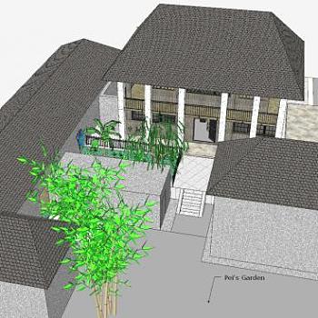 裴家<em>花园别墅</em>建筑SU模型下载_sketchup草图大师SKP模型