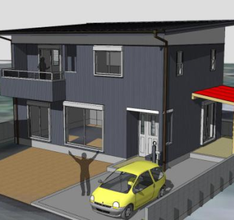 别墅房子户外建筑SU模型下载_sketchup草图大师SKP模型