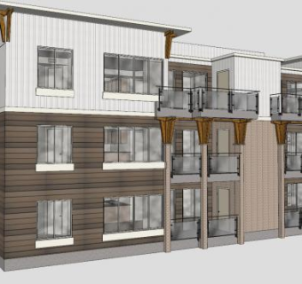 布奇大街建筑别墅SU模型下载_sketchup草图大师SKP模型