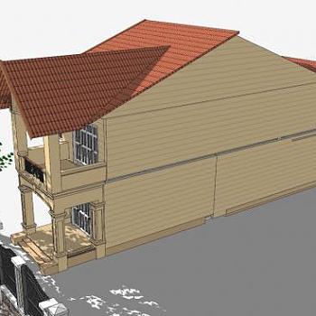 别墅区建筑SU模型下载_sketchup草图大师SKP模型