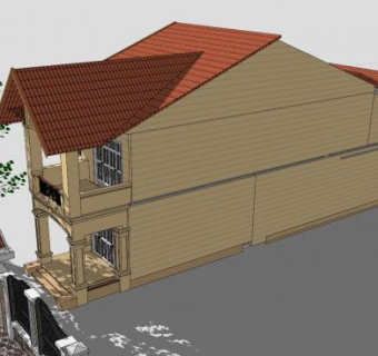别墅区建筑SU模型下载_sketchup草图大师SKP模型