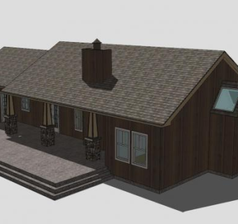 乡村农场房子SU模型下载_sketchup草图大师SKP模型