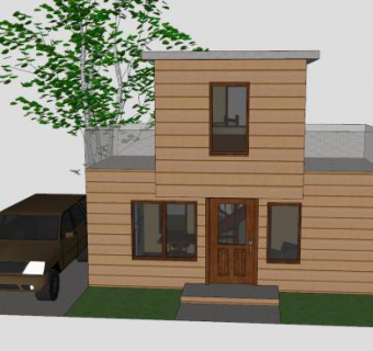 现代建筑房子别墅SU模型下载_sketchup草图大师SKP模型