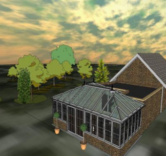 英式风格别墅建筑SU模型下载_sketchup草图大师SKP模型