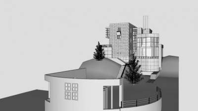 现代建筑户外别墅SU模型下载_sketchup草图大师SKP模型