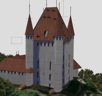 图恩城堡别墅建筑SU模型下载_sketchup草图大师SKP模型