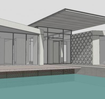 摩登豪宅房子SU模型下载_sketchup草图大师SKP模型