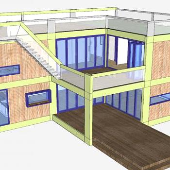 小别墅建筑SU模型下载_sketchup草图大师SKP模型