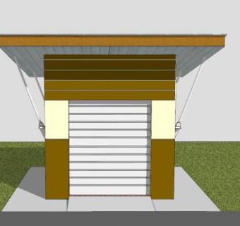 大型垃圾房建筑SU模型下载_sketchup草图大师SKP模型