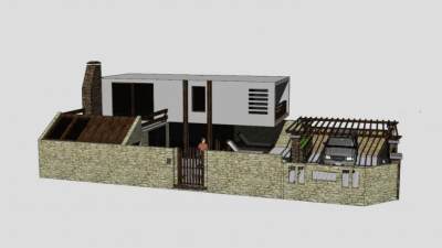 漂亮豪华建筑别墅SU模型下载_sketchup草图大师SKP模型