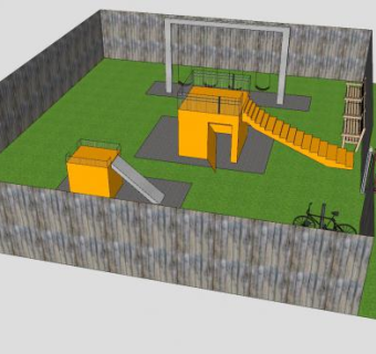 小型儿童游乐设施SU模型下载_sketchup草图大师SKP模型