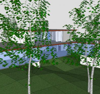 别墅景观建筑SU模型下载_sketchup草图大师SKP模型