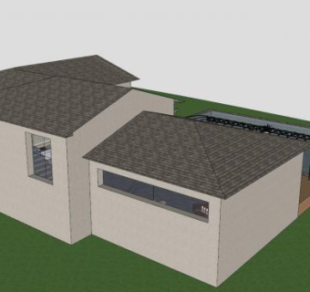 私人别墅建筑SU模型下载_sketchup草图大师SKP模型