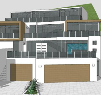多层别墅建筑SU模型下载_sketchup草图大师SKP模型