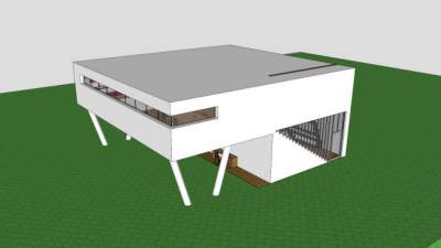现代化别墅房子SU模型下载_sketchup草图大师SKP模型