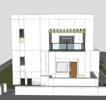 突尼斯别墅建筑SU模型下载_sketchup草图大师SKP模型