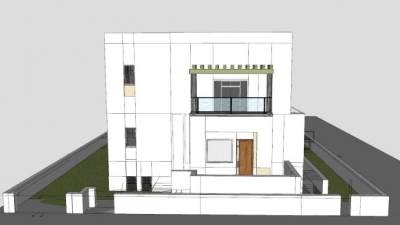 突尼斯别墅建筑SU模型下载_sketchup草图大师SKP模型