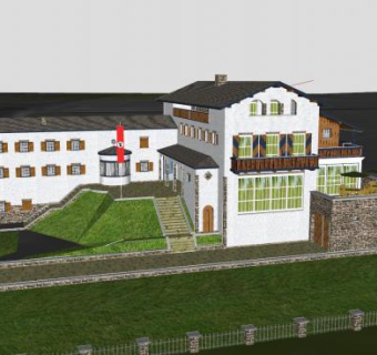 伯格霍夫别墅建筑SU模型下载_sketchup草图大师SKP模型