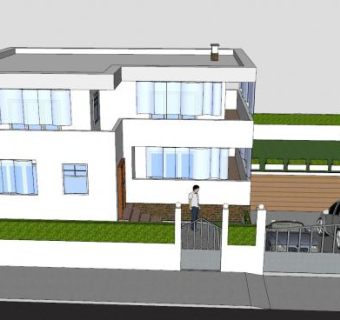 超大豪华别墅建筑SU模型下载_sketchup草图大师SKP模型
