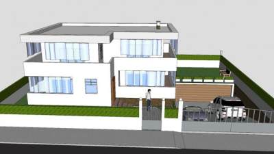 超大豪华别墅建筑SU模型下载_sketchup草图大师SKP模型