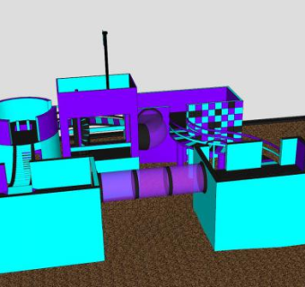 户外儿童游乐设备SU模型下载_sketchup草图大师SKP模型