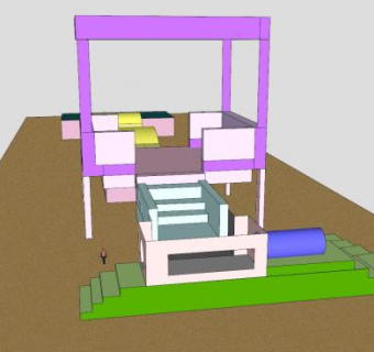娱乐儿童冒险型操场SU模型下载_sketchup草图大师SKP模型
