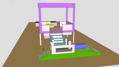 娱乐儿童冒险型操场SU模型下载_sketchup草图大师SKP模型