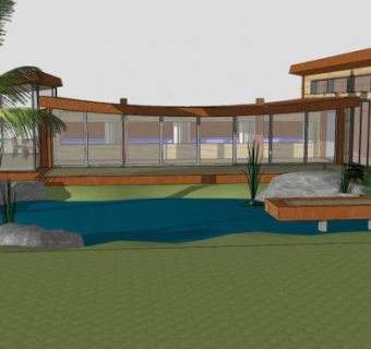 日式洋房别墅建筑SU模型下载_sketchup草图大师SKP模型