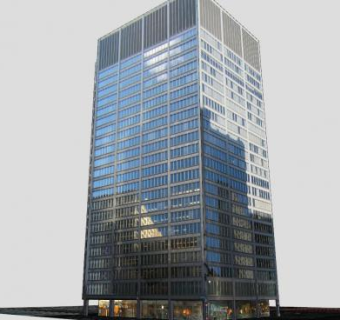 中航大厦北楼建筑SU模型下载_sketchup草图大师SKP模型