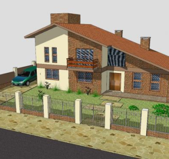 居住别墅住宅建筑SU模型下载_sketchup草图大师SKP模型