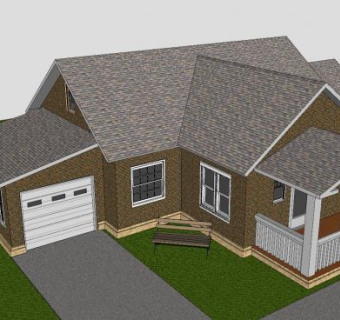 老房子别墅建筑SU模型下载_sketchup草图大师SKP模型