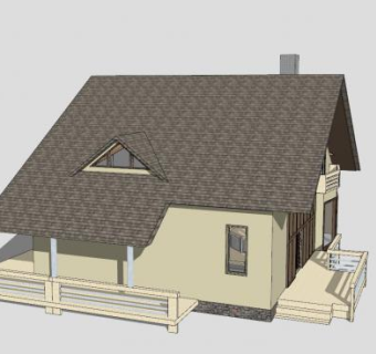 现代家庭豪华别墅SU模型下载_sketchup草图大师SKP模型