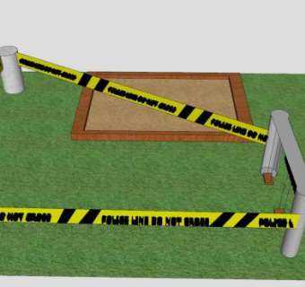 犯罪现场的游乐场SU模型下载_sketchup草图大师SKP模型