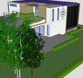 乡村风格别墅住宅SU模型下载_sketchup草图大师SKP模型